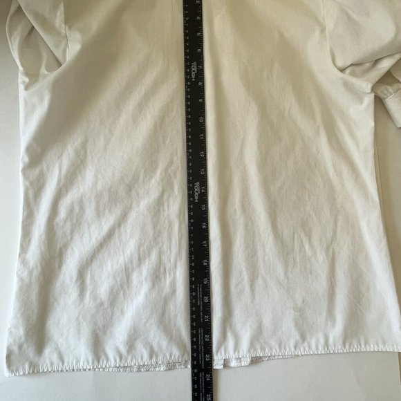 Vintage Fred Michael Women’s Blouse Button Up Shirt Lace Made In USA White M/L - Picture 8 of 12